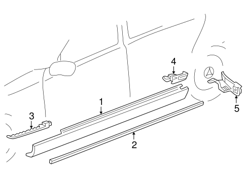 C230 EXTERIOR TRIM - PILLARS