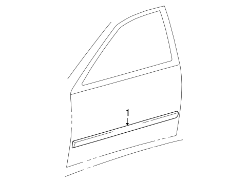 IS300 EXTERIOR TRIM - FRONT DOOR