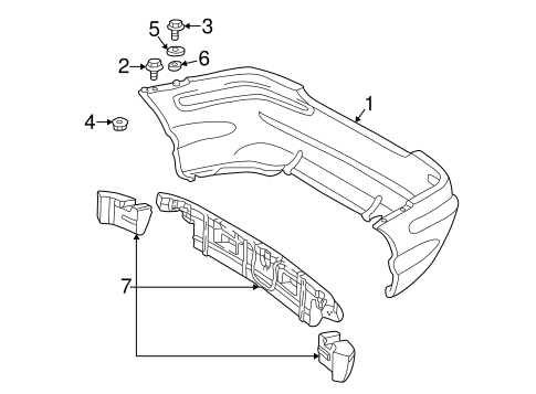SLK320 BUMPER & COMPONENTS - REAR 2