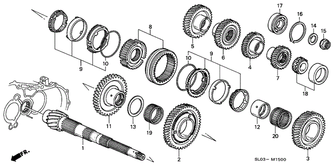 NSX 6MT COUNTERSHAFT