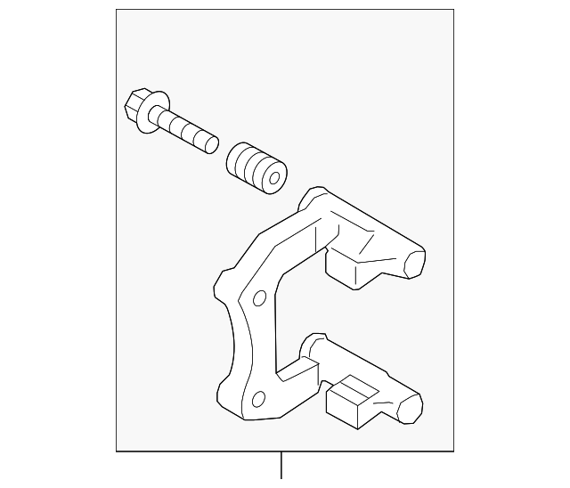4G0-615-425-B Деталь CALIPER MOUNT, LEFT