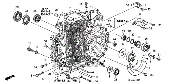 TRANSMISSION - AUTOMATIC/AT TORQUE CONVERTER CASE ('07-) for 2008 Honda ODYSSEY #1