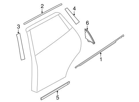 Rogue EXTERIOR TRIM - REAR DOOR