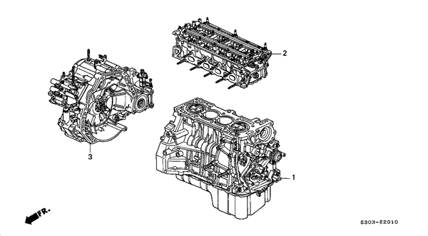 ENGINE/ENGINE ASSY. - TRANSMISSION ASSY. for 1998 Honda PRELUDE #1