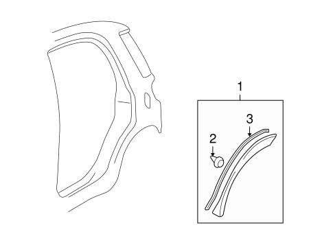 SX4 EXTERIOR TRIM - QUARTER PANEL