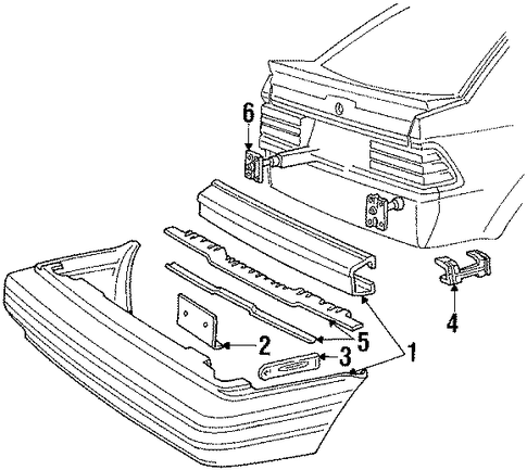 Escort BUMPER ASSEMBLY - REAR