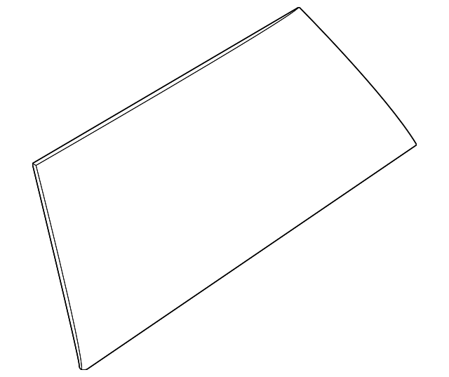 51-37-7-300-017 Деталь QTR GLASS, LEFT