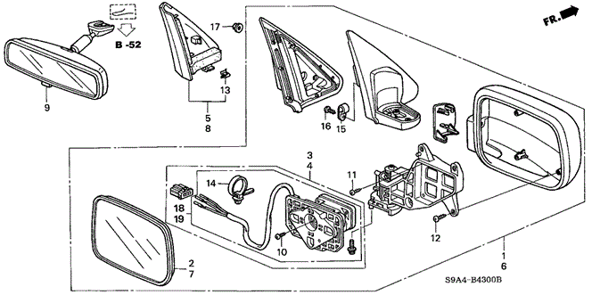 INTERIOR / BUMPER/MIRROR for 2002 Honda CR-V #1