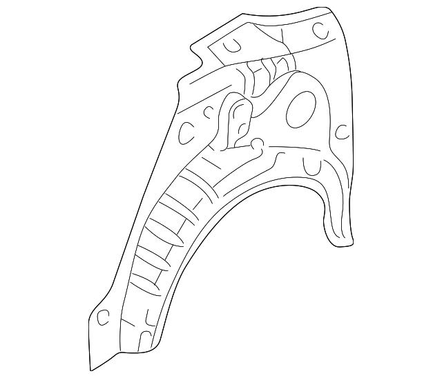 76713-9E030 OUTER WHEELHOUSE, LEFT