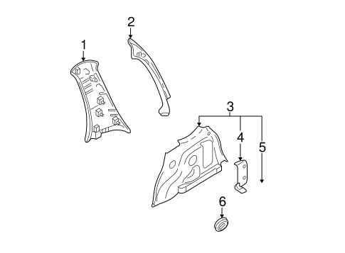 Tribute INTERIOR TRIM - QUARTER PANELS