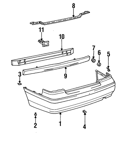 Avalon BUMPER & COMPONENTS - REAR