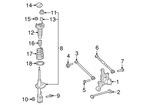 Camry Задняя подвеска 2