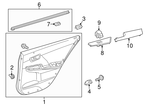 Camry INTERIOR TRIM - REAR DOOR