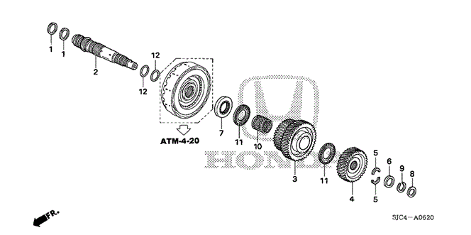 TRANSMISSION - AUTOMATIC/AT THIRD SHAFT for 2013 Honda RIDGELINE #1