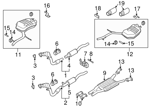 A8 Quattro EXHAUST COMPONENTS