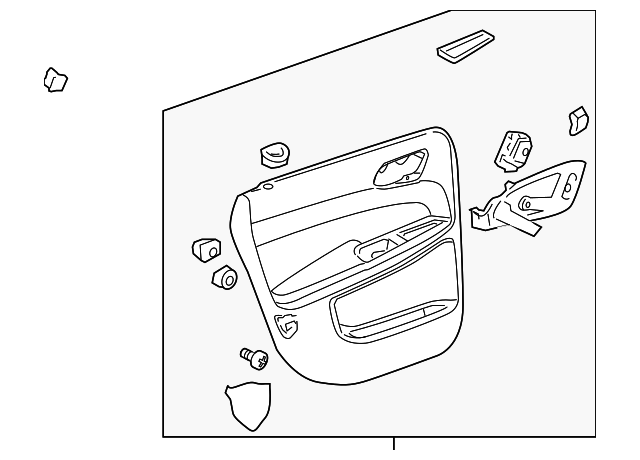 15874390 Деталь DOOR TRIM PANEL, LEFT