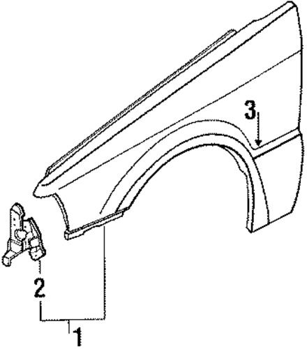 323 EXTERIOR TRIM - FENDER