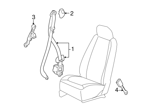 HHR FRONT SEAT BELTS