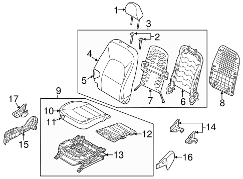 Rio PASSENGER SEAT COMPONENTS