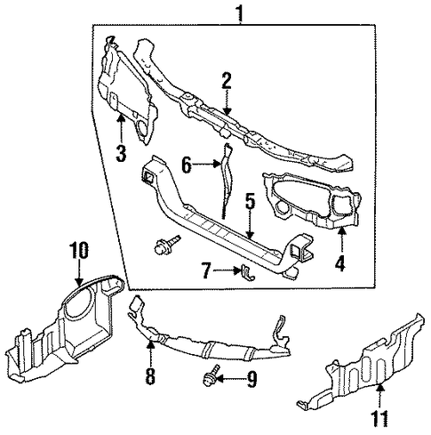 Galant RADIATOR SUPPORT
