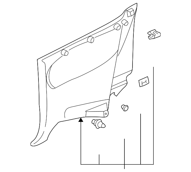 62520-06011-A0 Деталь LOWER QTR TRIM, LEFT