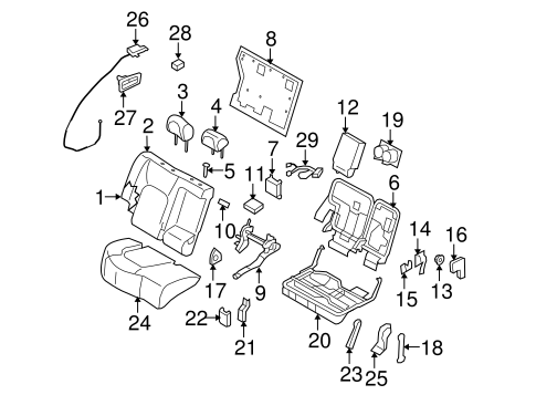 Murano REAR SEAT COMPONENTS 2