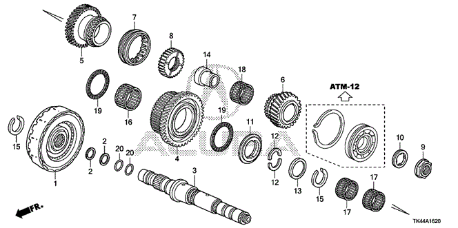 TL AT THIRD SHAFT - CLUTCH (4TH) (6AT)