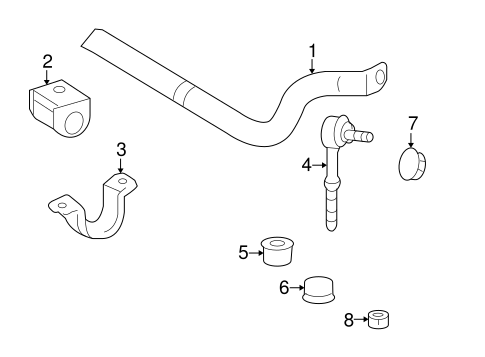 HS250h STABILIZER BAR & COMPONENTS