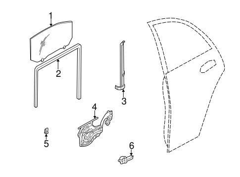 Elantra GLASS - REAR DOOR 2