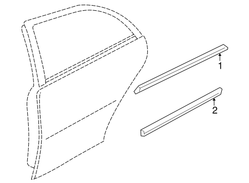Q45 EXTERIOR TRIM - REAR DOOR