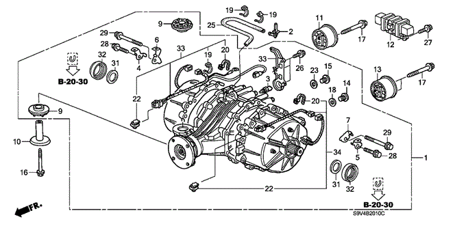 CHASSIS/REAR DIFFERENTIAL (1) for 2003 Honda PILOT #1