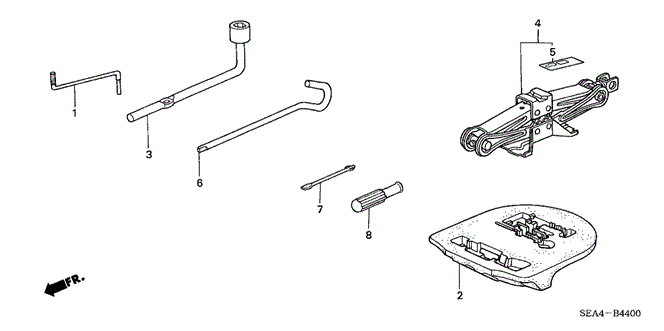 TSX SEDAN TOOLS - JACK