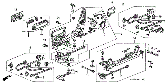 LEGEND SEDAN FRONT SEAT COMPONENTS (3)