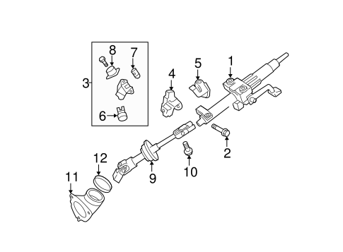 Camry STEERING COLUMN ASSEMBLY 2