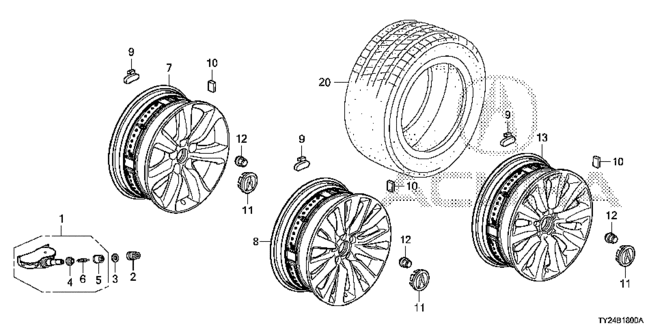 CHASSIS/WHEEL DISK (KA) for 2014 Acura RLX #1