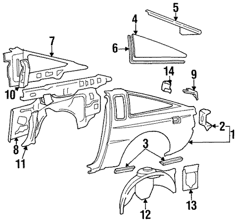 Conquest EXTERIOR TRIM - QUARTER PANEL