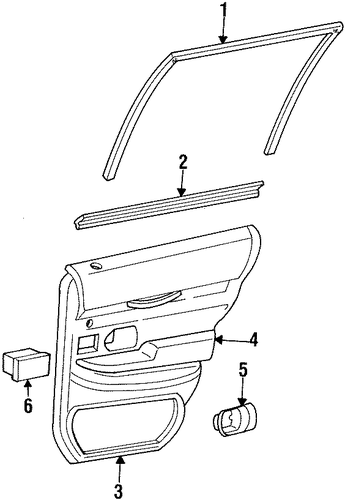 Crown Victoria INTERIOR TRIM - REAR DOOR