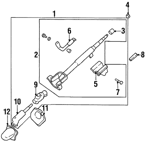 Sephia STEERING COLUMN ASSEMBLY 3