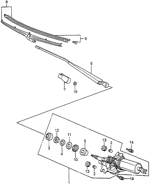ELECTRICAL / EXHAUST / HEATER / FUEL/REAR WINDSHIELD WIPER 3DR for 1983 Honda ACCORD HATCHBACK #1