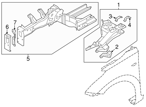 Elantra STRUCTURAL COMPONENTS & RAILS