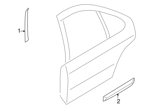 Sentra EXTERIOR TRIM - REAR DOOR