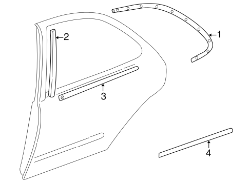 Altima EXTERIOR TRIM - REAR DOOR