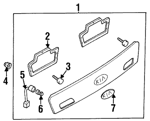 Sephia EXTERIOR TRIM - TRUNK