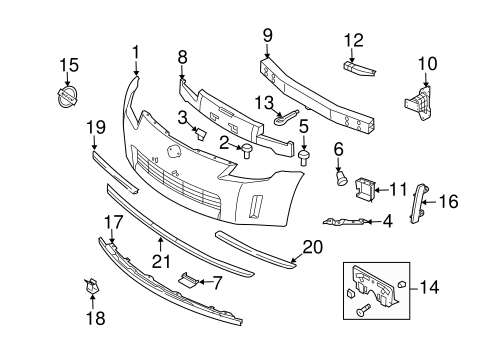 350Z BUMPER & COMPONENTS - FRONT 2