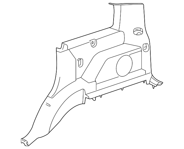 1BS38XDVAF Деталь REAR QTR TRIM, LEFT