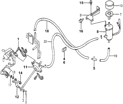 BODY / AIR CONDITIONING/A/C SOLENOID VALVE - TUBING for 1981 Honda ACCORD HATCHBACK #1