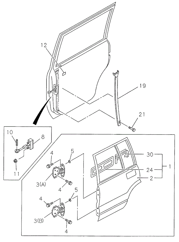 BODY / AIR CONDITIONING/REAR DOOR for 1998 Acura SLX #1