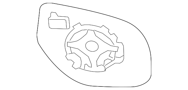 7632B614 Деталь MIRROR GLASS, RIGHT