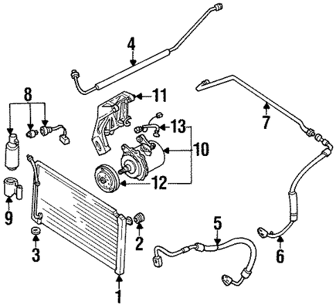 Pickup CONDENSER, COMPRESSOR & LINES