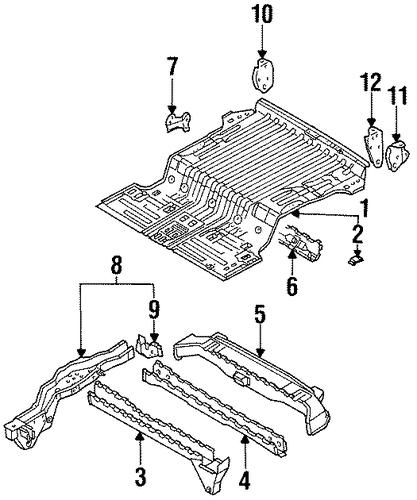 MPV REAR FLOOR & RAILS